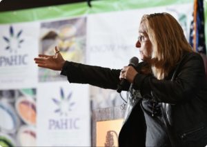 Reading Eagle: Susan L. Angstadt | Rocker and activist Melissa Etheridge was the surprise guest speaker at Tuesday's announcement of hemp and medical marijuana production at the DoubleTree by Hilton hotel.
