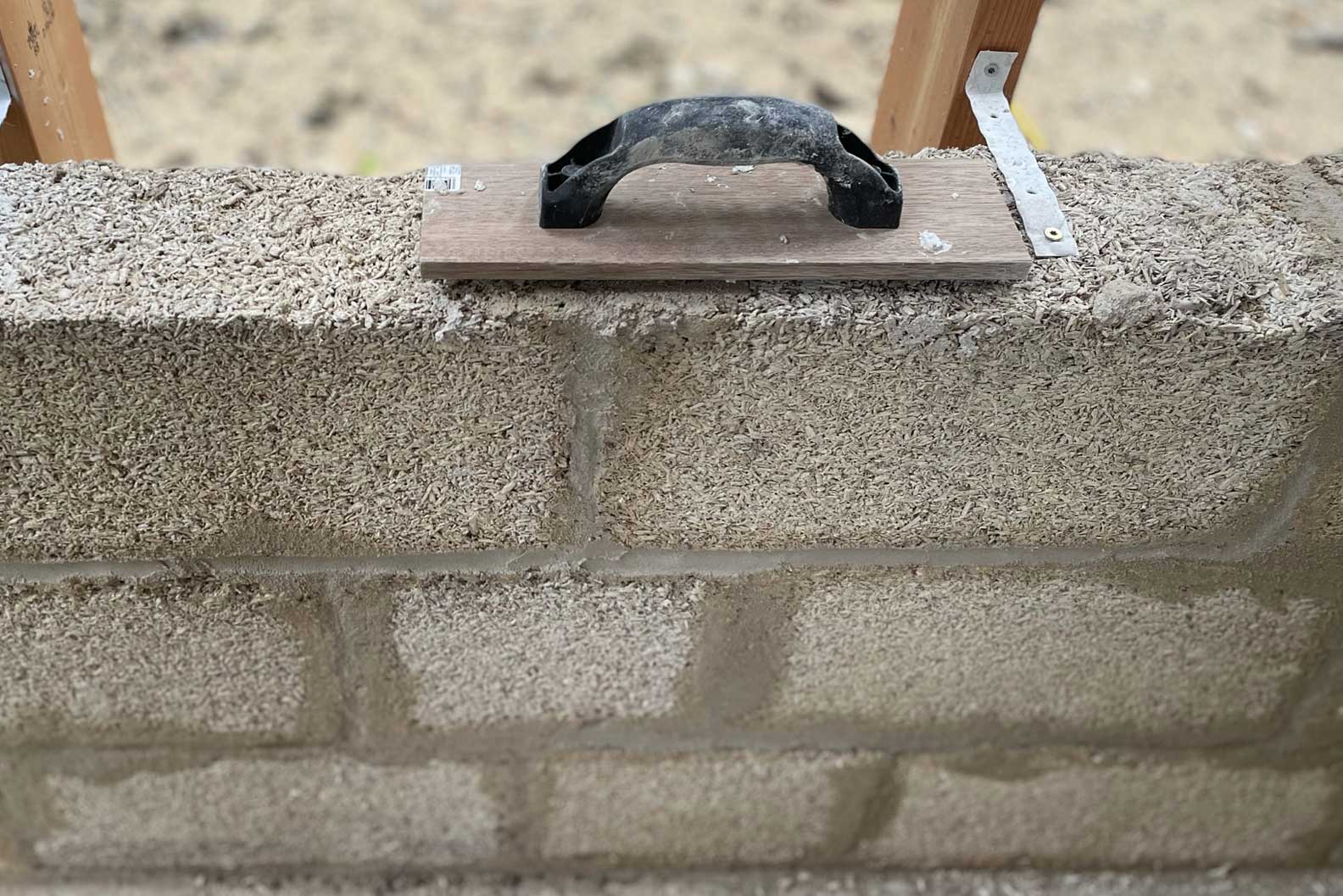 precast hempcrete block wall