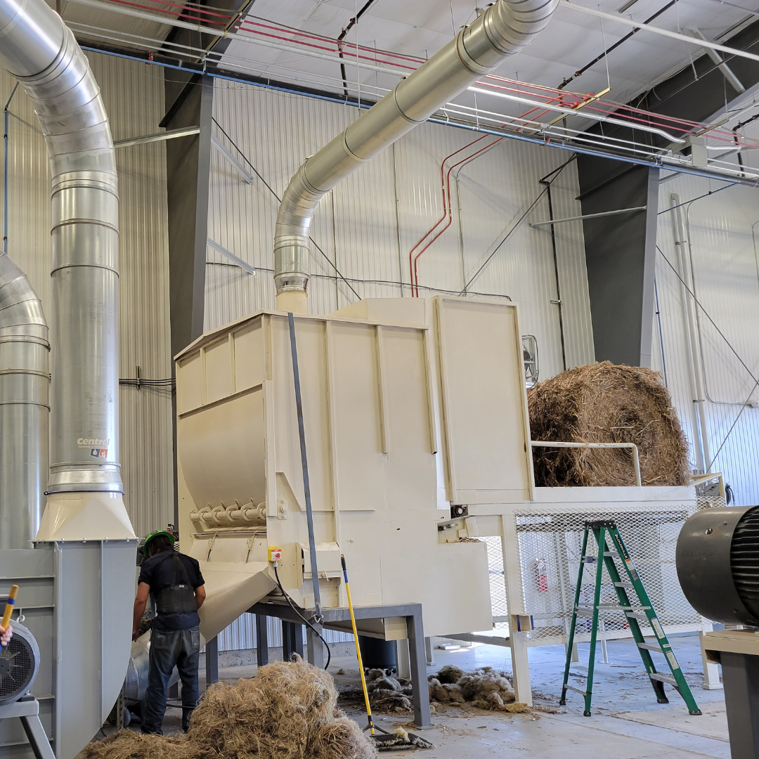 decortication hemp processing facility